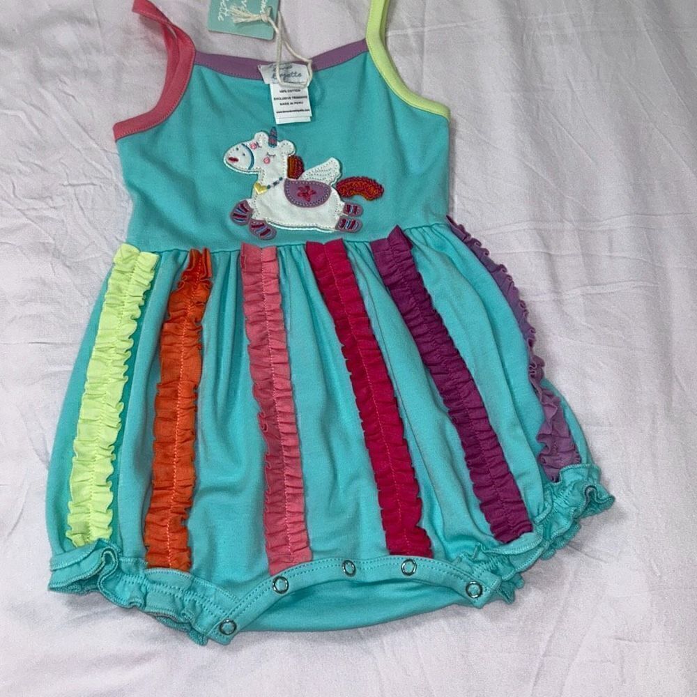 Lemon loves lime unicorn romper 18/24
